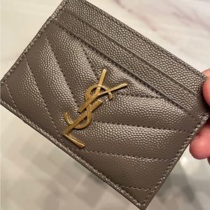 Saint Laurent Monogram Matelassé Leather Card Case